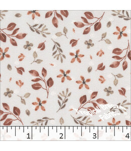 Yard of Swiss Dot Print Redwood Fabric 573519-RW