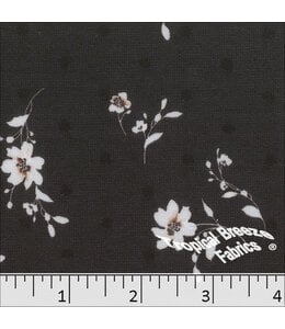 Yard of Swiss Dot Print Charcoal Fabric 573521-CH
