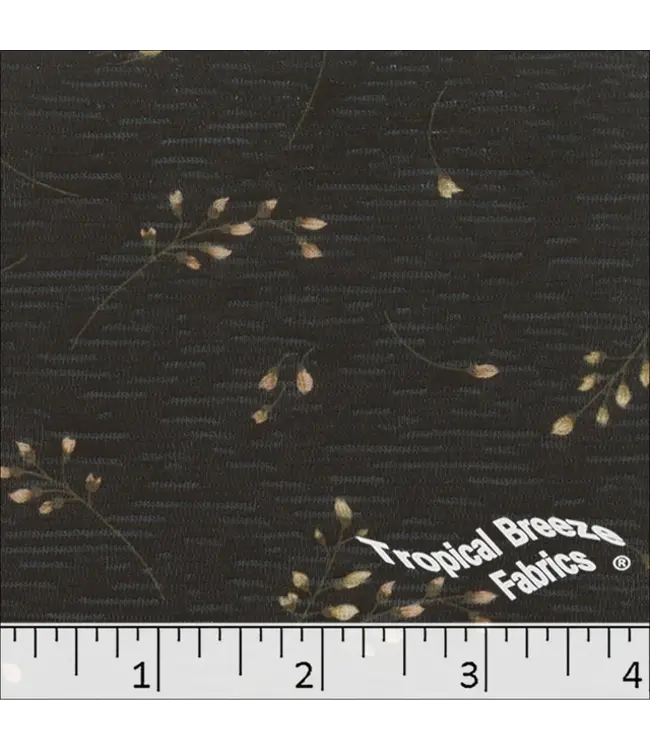 Yard of Rebecca Print Charcoal Fabric 573521-SB