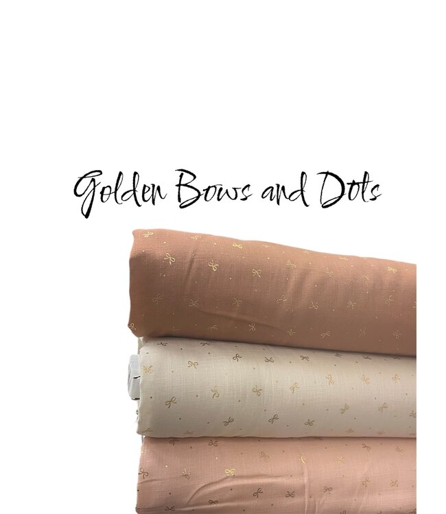 YD Golden Bows Linen Terracotta