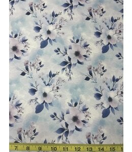 YD Janette 3 Jacquard Poly Blue Floral