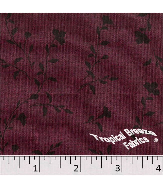 YD 045517-BR  Poly Print Burgundy