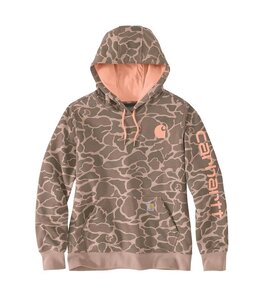 Carhartt Women's Relaxed Fit Midweight Logo Sleeve Graphic Printed Sweatshirt 107267