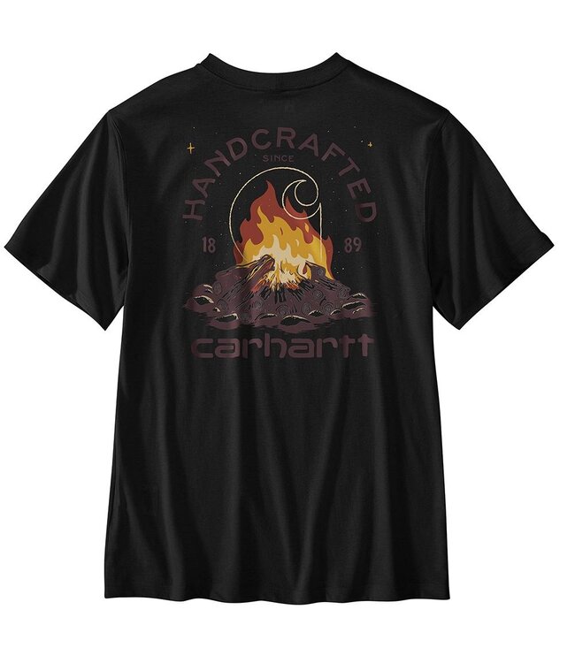 Carhartt Men's Relaxed Fit Lightweight Short-Sleeve Pocket Fire Graphic T-Shirt 107261