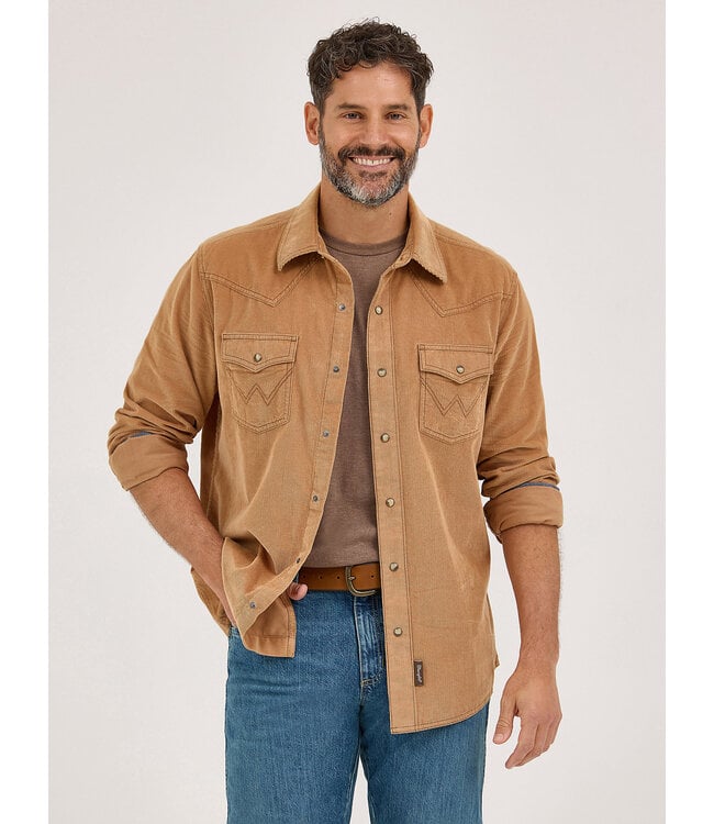Wrangler Men's Retro Premium Western Snap Corduroy Shirt 112369587