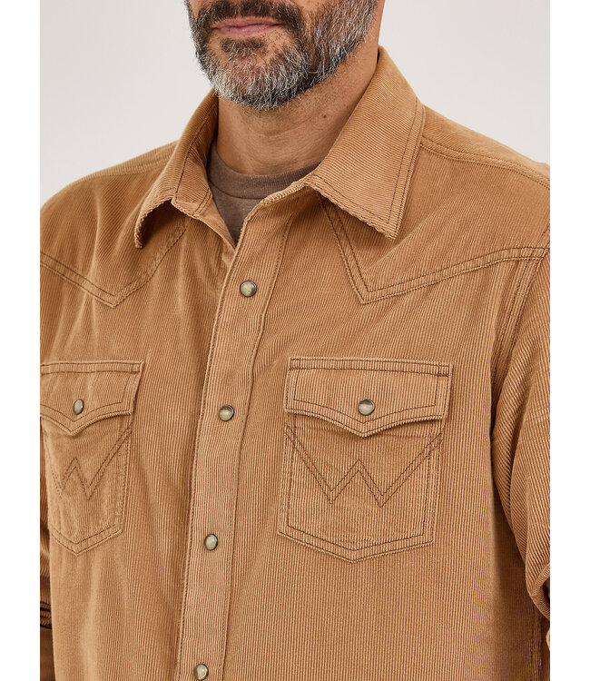 Wrangler Men's Retro Premium Western Snap Corduroy Shirt 112369587