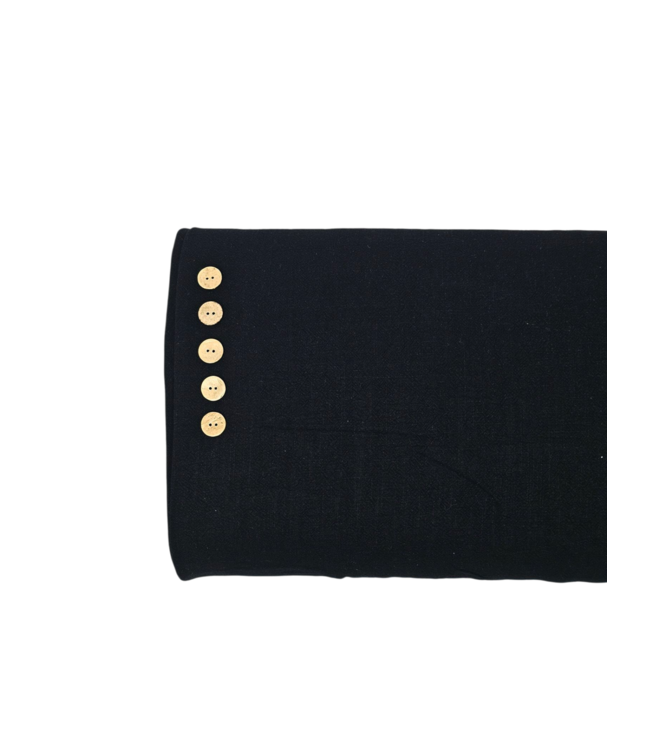 YD Black Solid Linen
