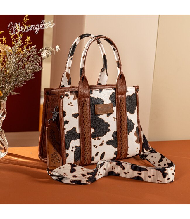 Wrangler Cow Print Concealed Carry Tote/Crossbody WG133-8120S