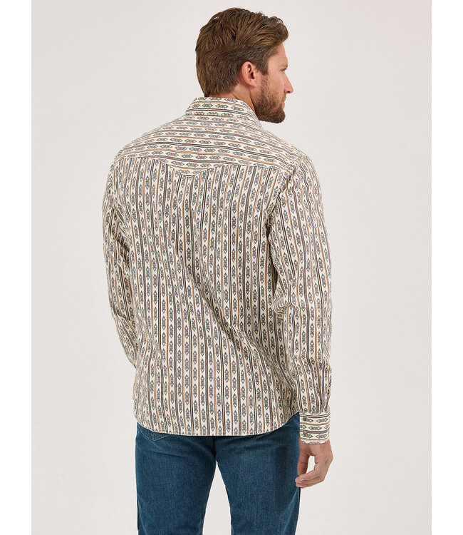 Wrangler Men's Retro Premium Long-Sleeve Western Snap Printed Shirt 112369843