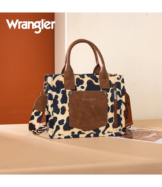 Wrangler Cow Print Concealed Carry Tote/Crossbody WG264-8120