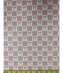 * Exclusive Design* YD Bows & Checks Pink Athletic Knit FT202508439-2