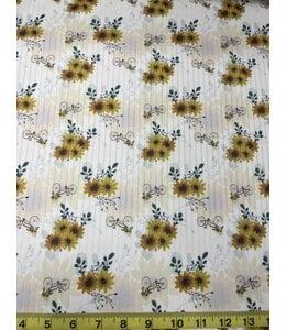 * Exclusive Design* YD Sunflower Bikes Wide Rib Knit FT202508465