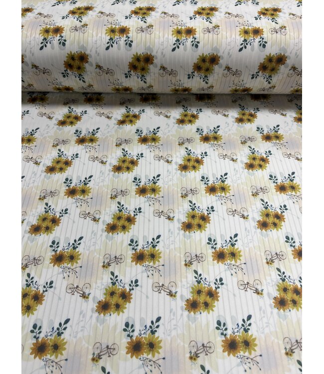 * Exclusive Design* YD Sunflower Bikes Wide Rib Knit FT202508465
