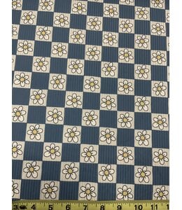 * Exclusive Design* YD Daisy Checks Narrow Rib Knit FT202508440