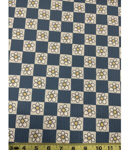 YD Daisy Checks Narrow Rib Knit FT202508440
