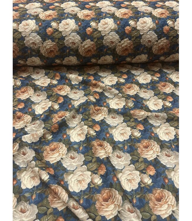 * Exclusive Design* YD Stormy Winter Roses Swiss Dot Knit FT202508451