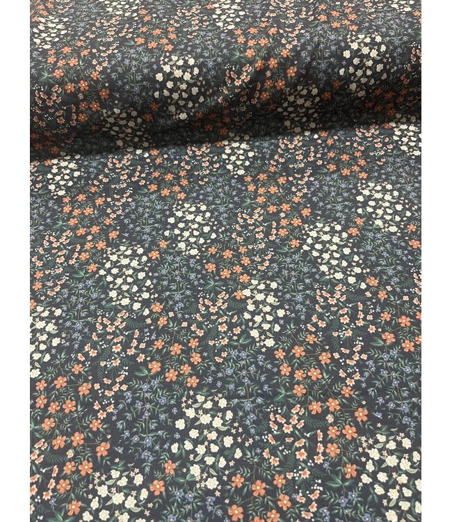 * Exclusive Design* YD Faded Blooms Petite Poly Swiss Dot FT202508432