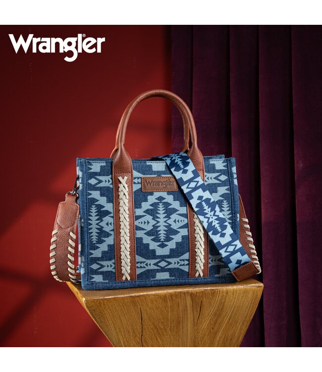 Wrangler Southwestern Print Small  Canvas Tote/Crossbody WG2212-8120