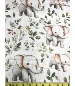 YD Double Gauze Cotton Elephant FT202508493