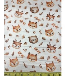 YD Double Gauze Cotton Fox & Deer FT202508501