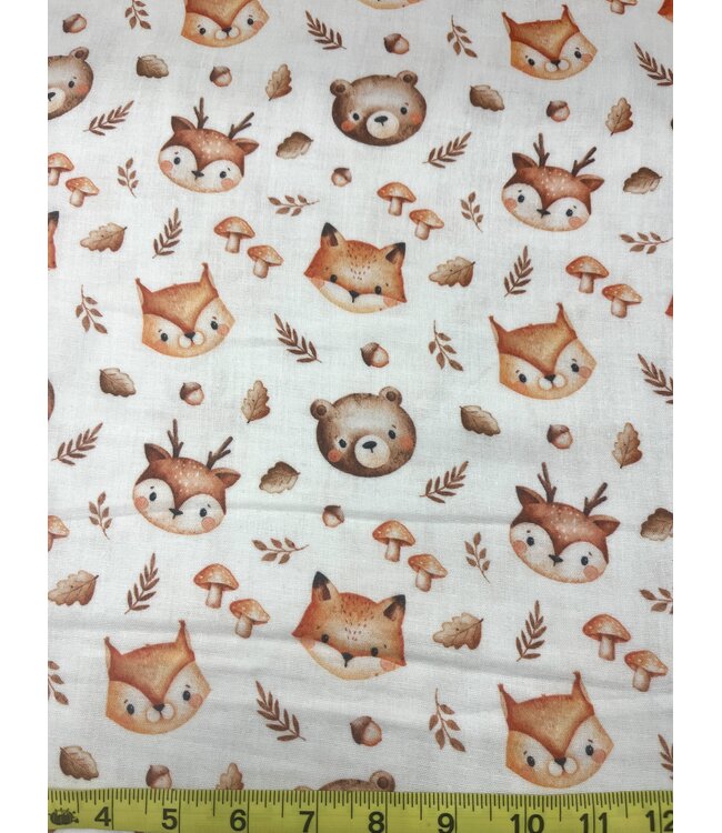 Willow Grove Fabric YD Double Gauze Cotton Fox & Deer FT202508501