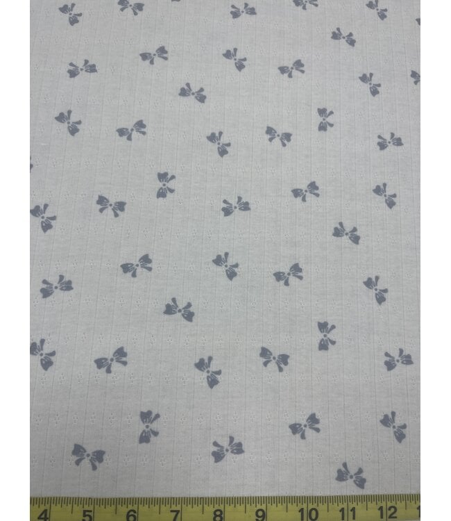 YD Blue Bows Rib Knit