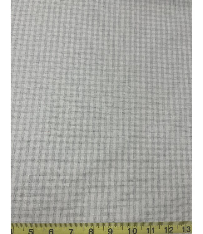 YD Grey Gingham Linen Blend Look