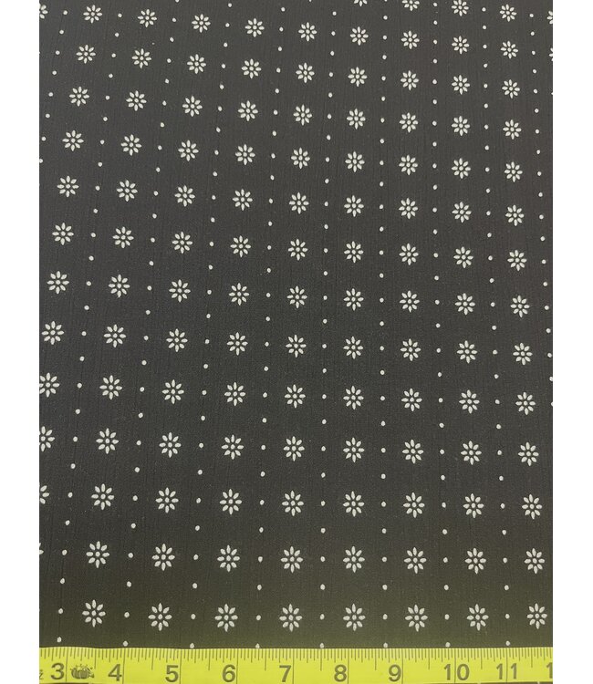 YD Daises and Dots Black Rayon Blend