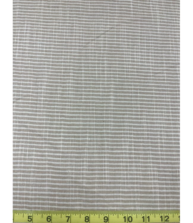 YD Tan Stripe Linen Blend
