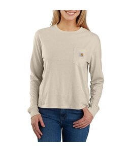 Carhartt Women's Loose Fit Lightweight Long-Sleeve Crewneck Pocket T-Shirt 106121