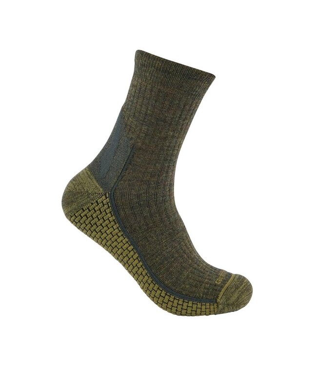 Carhartt Men's Force Grip Midweight Synthetic Merino Wool Blend Short Crew Sock SS9260M