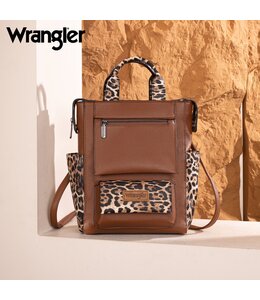 Wrangler Leopard Print Tote/Shoulder Bag Convertible Backpack WG161-91123