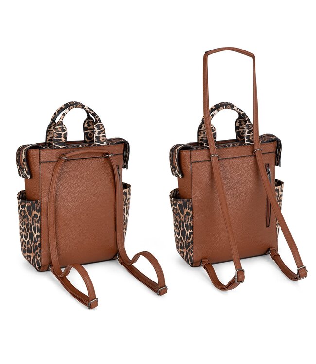 Wrangler Leopard Print Tote/Shoulder Bag Convertible Backpack WG161-91123