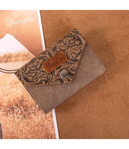 Wrangler Floral Tooled Card Holder WG224-W072