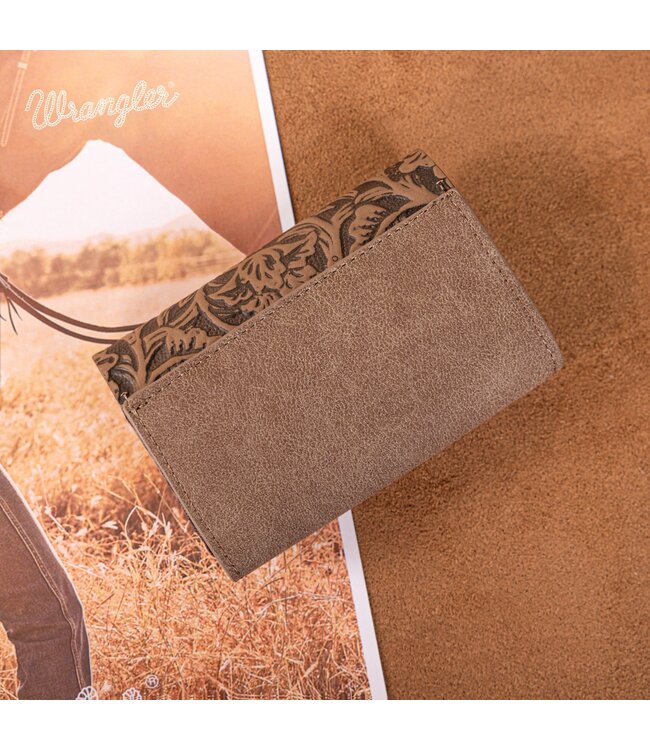 Wrangler Floral Tooled Card Holder WG224-W072