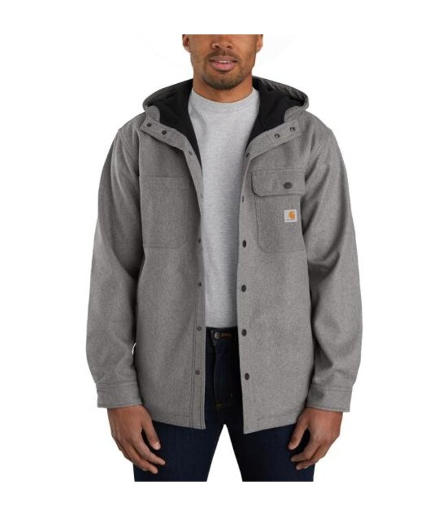 Carhartt Men's Rain Defender Relaxed Fit Heavyweight Hooded Shirt Jac 105022