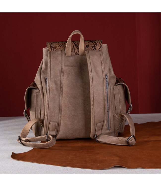 Wrangler Vintage Floral Tooled Backpack WG12-9110B