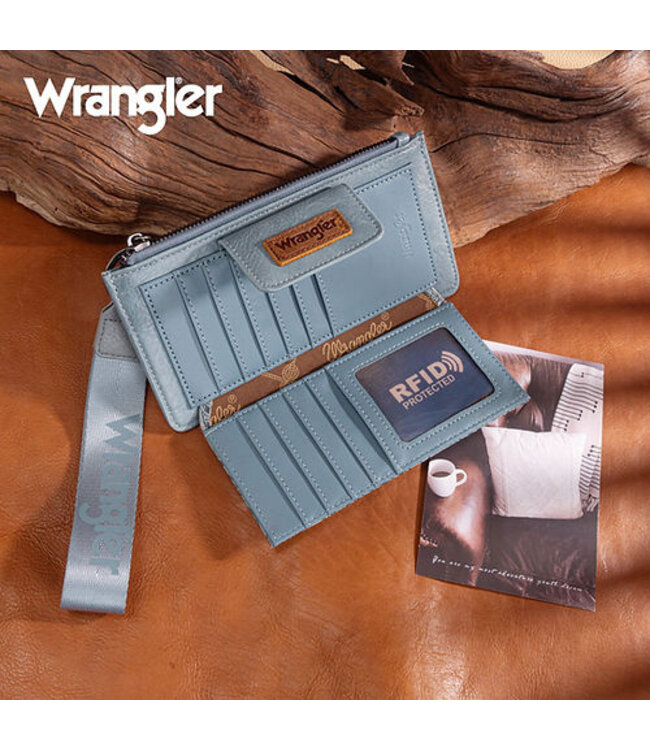 Wrangler Floral Tooled Card Wallet/Wristlet WG315-W013JN