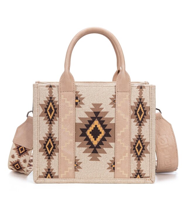 Wrangler Aztec Pattern Dual Sided Print Tote/Crossbody WG226-8120S
