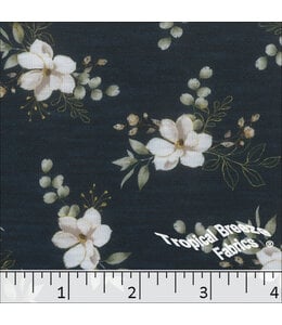 Good's Distribution YD Poly/Spandex Slub Knit Print Navy 573528-NY