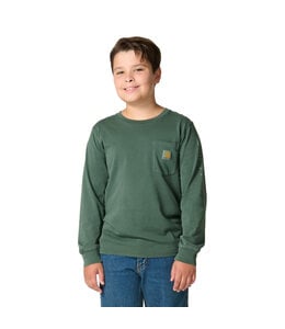Carhartt Boy's Long-Sleeve Garment Dye Pocket T-Shirt CA6841