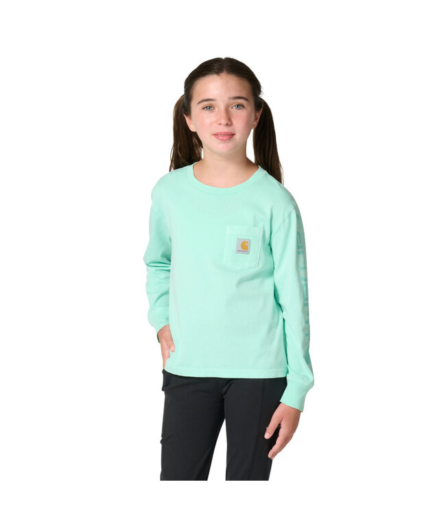 Carhartt Girl's Long-Sleeve Garment Dye Pocket T-Shirt CA7167