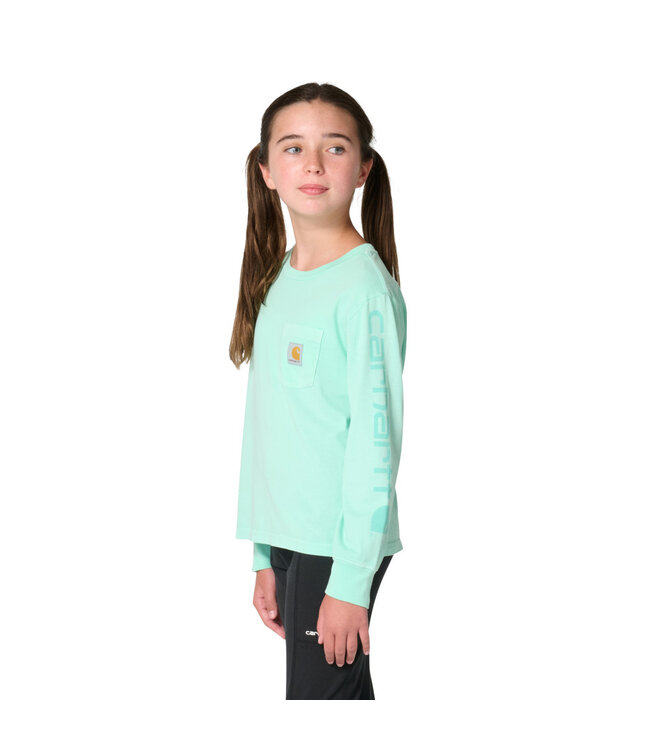 Carhartt Girl's Long-Sleeve Garment Dye Pocket T-Shirt CA7167
