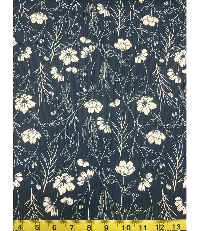 Magnolia Wholesale YD Subtle Petals Blue Spruce Reign Rib Knit