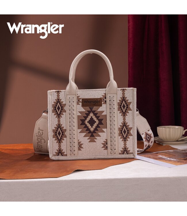 Wrangler Aztec Pattern Dual Sided Print Tote/Crossbody WG226-8120S