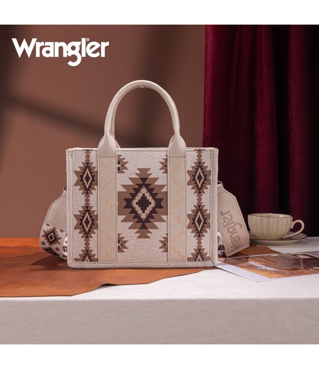 Wrangler Aztec Pattern Dual Sided Print Tote/Crossbody WG226-8120S