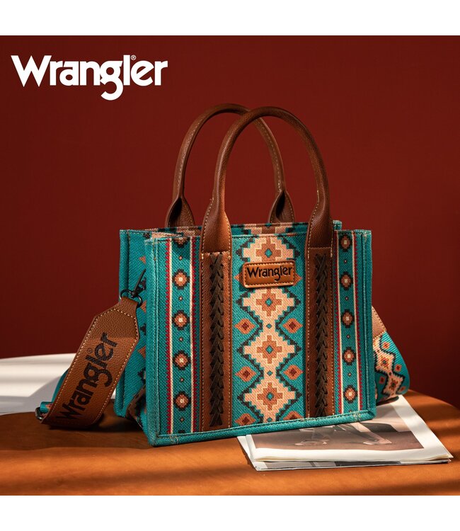 Wrangler Southwestern Print Small Canvas Tote/Crossbody WG2203-8120S