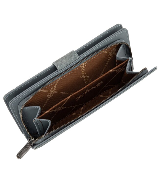 Wrangler Western Wrangler Floral Tooled RFID Wallet WG339-W080