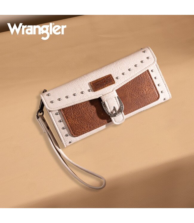 Wrangler Wrangler Western Tri-Fold RFID Wallet/Wristlet and Detachable Credit Card Holder WG195-W055