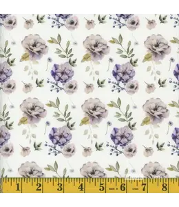 Mook Fabrics YD Pine Skin NFD Leona 02 White 141561